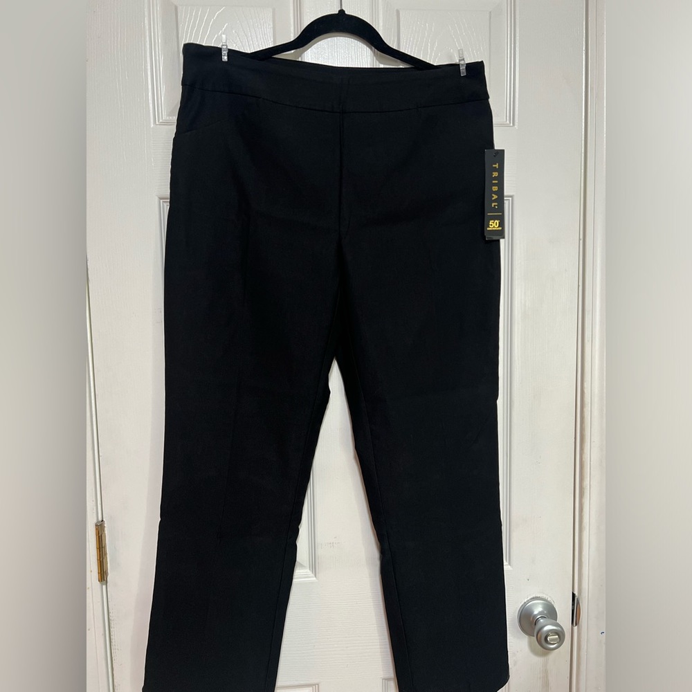 Tribal 50th anniversary black bootcut work pant
